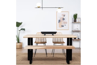 Banco em madeira de trembesi - 140 x 49 x 35 cm