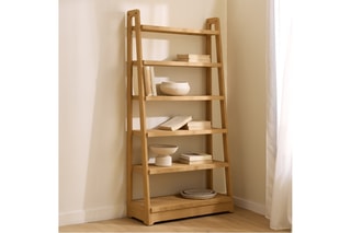 Estante de 6 gavetas em madeira de sungkai - 90 x 180 x 37 cm