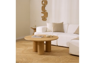 Mesa de centro em madeira de sungkai - 100 x 44 x 100 cm