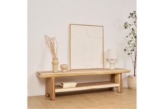 Móvel de TV em madeira de trembesi - 180 x 45,5 x 52 cm