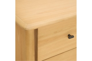 Cómoda de 3 gavetas em madeira de sangkai - 100 x 79 x 45 cm