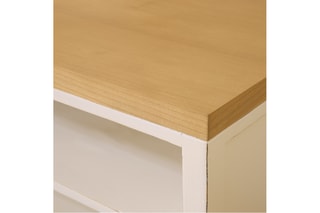 Móvel de TV de 2 gavetas em madeira de sungkai - 180 x 47,5 x 44 cm