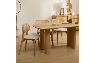 Mesa de jantar em madeira de sungkai - 140 x 76 x 80 cm