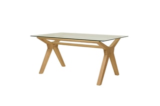 Mesa de jantar em madeira de sungkai - 140 x 75 x 90 cm