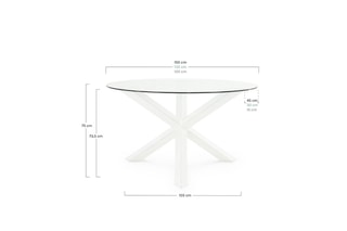 Mesa de jantar em madeira de sungkai - 150 x 77 x 150 cm