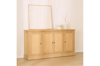 Aparador de 4 portas em madeira de sungkai - 170 x 91 x 45 cm