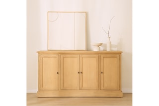 Aparador de 4 portas em madeira de sungkai - 170 x 91 x 45 cm