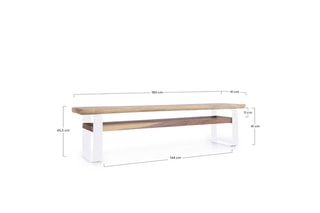 Móvel de TV em madeira de trembesi - 180 x 45,5 x 41 cm
