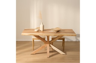 Mesa de jantar em madeira de Trembesi - 160 x 75 x 90 cm