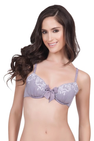 Soutien-gorge Coco - Gris et blanc
