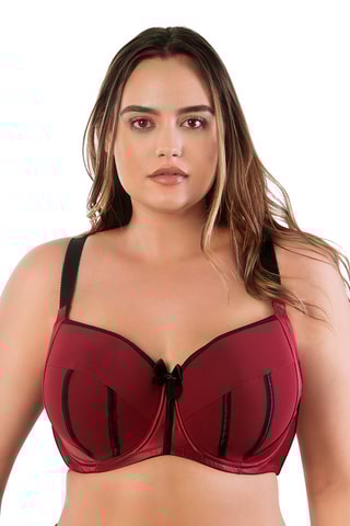Soutien-gorge ampliforme Charlotte  -  Rouge foncé