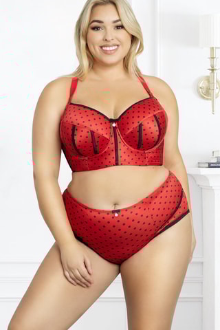 Soutien-gorge ampliforme Charlotte - Rouge et noir