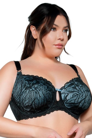 Soutien-gorge en dentelle Charlotte - Noir et écru