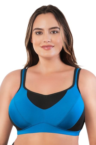 Brassière Active Bleu et noir