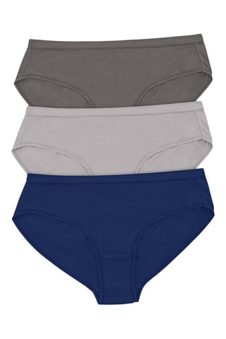 3 culottes Cozy - Gris foncé, gris et bleu