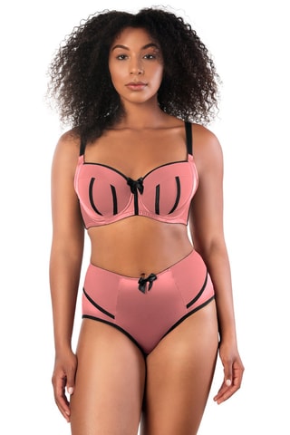 Culotte taille haute Charlotte Doré rose et noir 