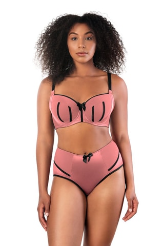 Culotte taille haute Charlotte Doré rose et noir 