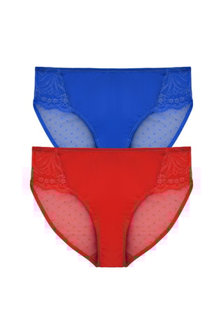 2 culottes Marrianne - Rouge et bleu