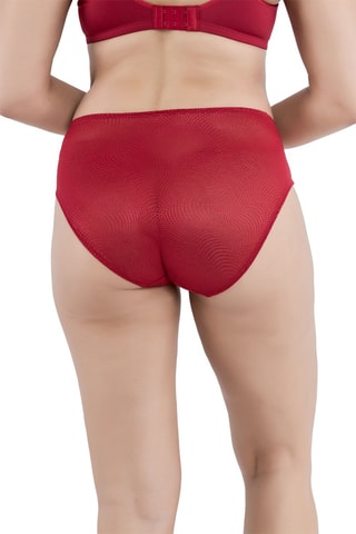 Culotte taille haute Pearl - Rouge