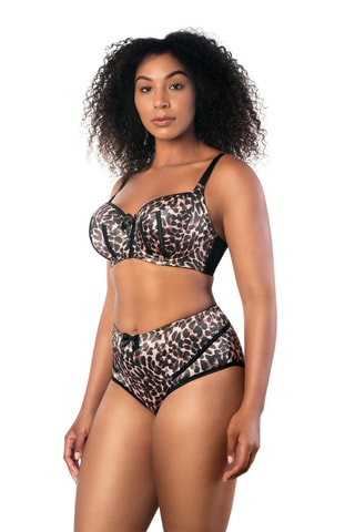Culotte taille haute Charlotte - Marron et noir