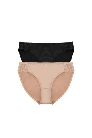 2 culottes Mariela - Vieux rose et noir
