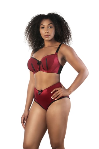 Culotte taille haute Charlotte - Bordeaux