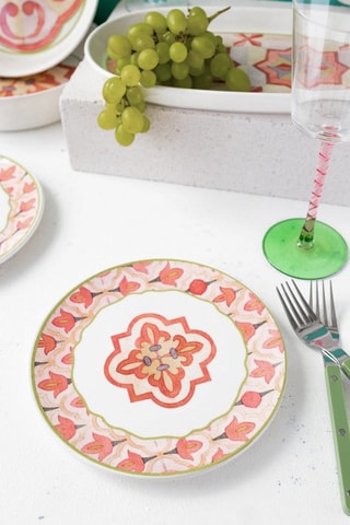 6 assiettes à dessert en céramique - 19 cm