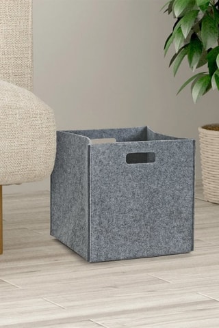 Cube de rangement - Gris chiné