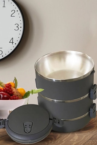 3 lunch box en acier inoxydable - 0,75 l