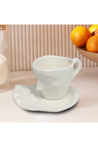 Tasse avec soucoupe en céramique - 11 cl