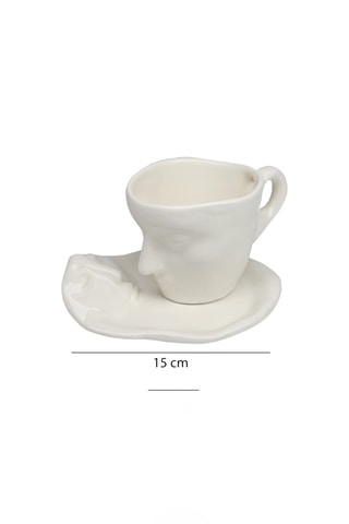 Tasse avec soucoupe en céramique - 11 cl