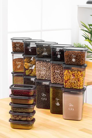 20 boîtes de conservation - 0,4 / 0,8 / 1,15 / 1,5 l