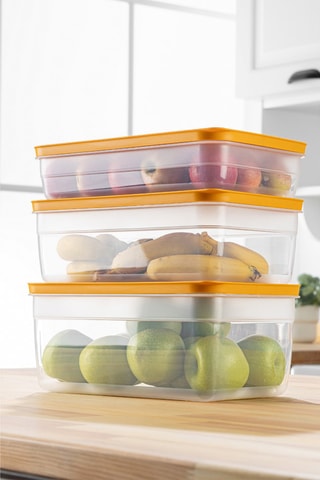 3 boîtes de conservation en plastique sans BPA - 250, 380 et 500 cl
