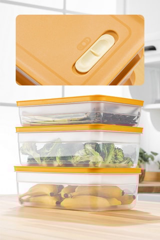 3 boîtes de conservation en plastique sans BPA - 250, 380 et 500 cl
