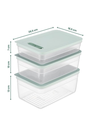 3 boîtes de conservation sans BPA - 250, 380 et 500 cl