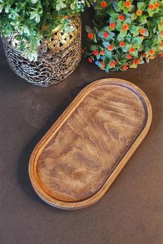 Plateau de service en bois - 12,5 x 27 cm