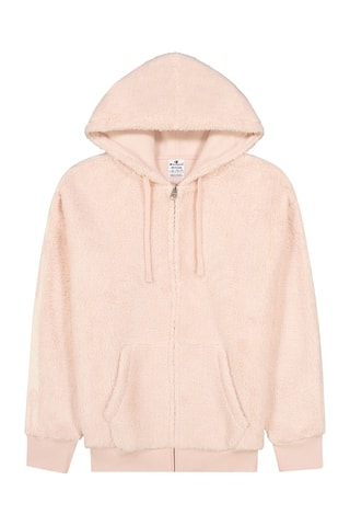 Sweat à capuche polaire Rose