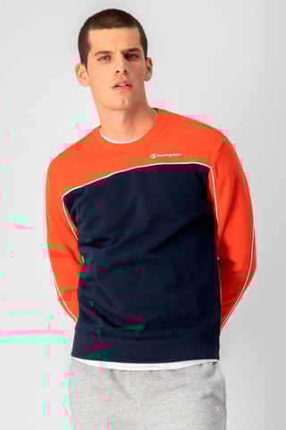 Sweat Orange et bleu marine