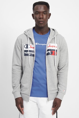 Sweat à capuche Gris clair chiné