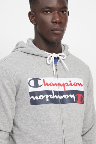 Sweat à capuche Gris clair chiné