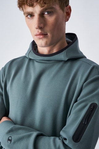 Sweat à capuche American Tech Bleu-gris