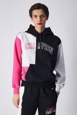Sweat à capuche Color Punch Noir et blanc