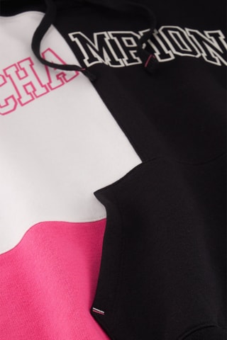 Sweat à capuche Color Punch Noir et blanc