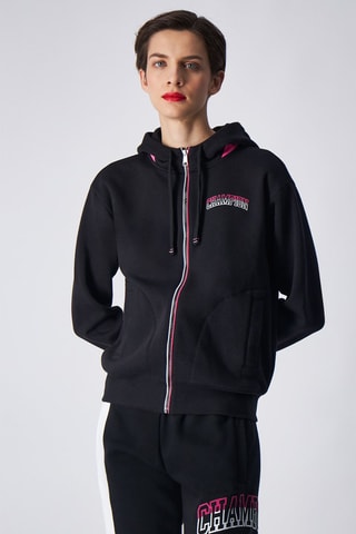 Sweat à capuche Color Punch Noir