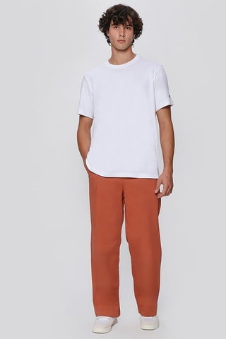 Pantalon droit - Rouge brique