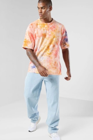 T-shirt Tie and Dye - Oranje en Geel