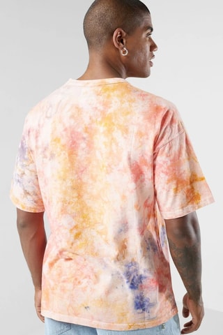 T-shirt Tie and Dye - Oranje en Geel