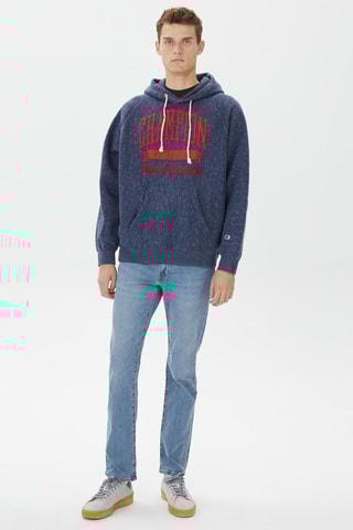 Sweat à capuche - Bleu foncé chiné
