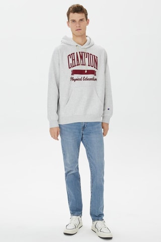 Sweat à capuche - Gris clair chiné