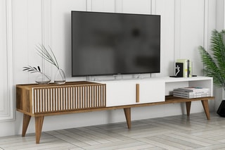 Meuble TV 2 abattants  - 180 x 40 x 35 cm